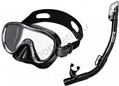 Комплект для плавания маска и трубка TUSA UCR1126 (черный силикон)