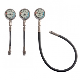 картинка Манометр Mares XR O2 диаметр 52 мм со шлангом Miflex 15 см от магазина DivingWolf