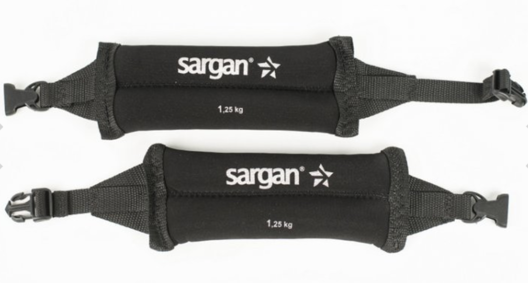 Груза ножные мягкие Sargan Донгуз 1250, 1,25 кг, 2мм, неопрен-нейлон черный, баласт-Pb.