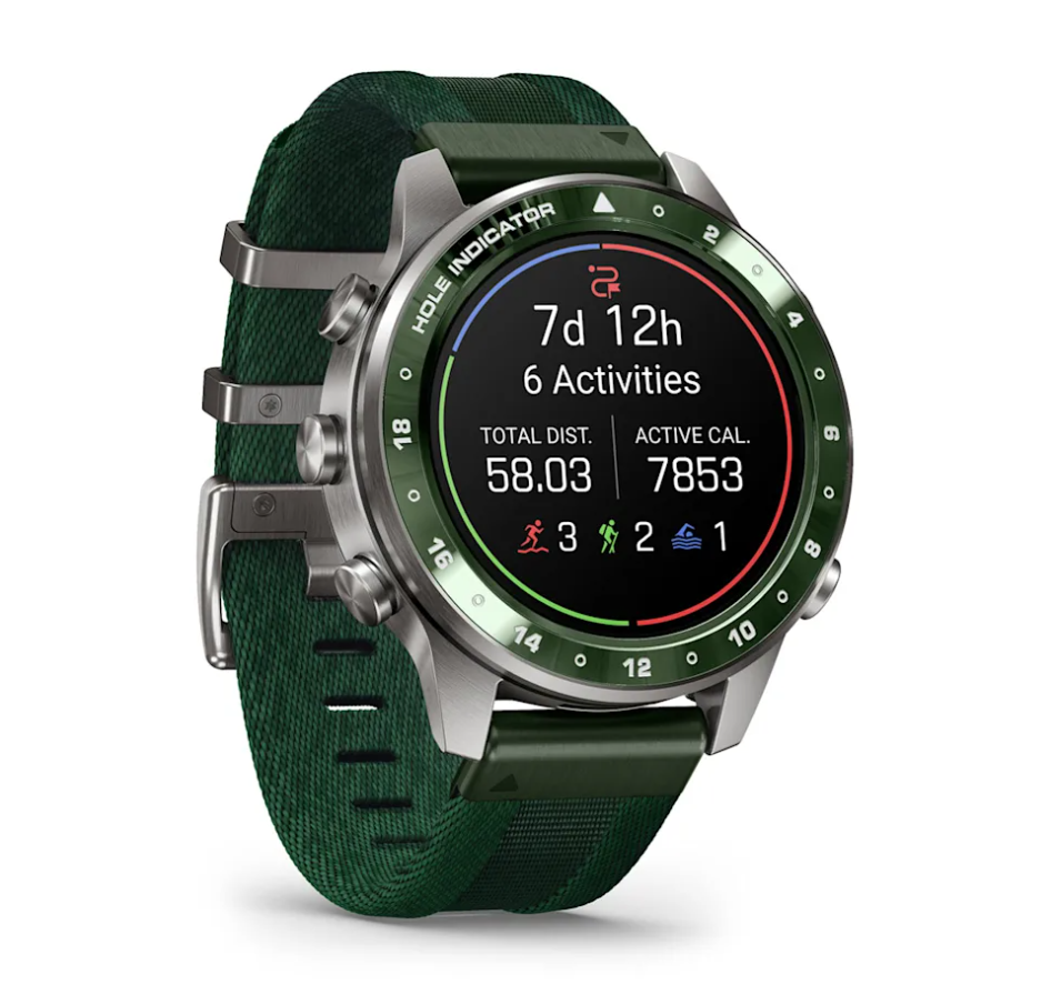картинка Часы Garmin Marq Golfer Gen 3 с жаккардовым ремешком от магазина DivingWolf