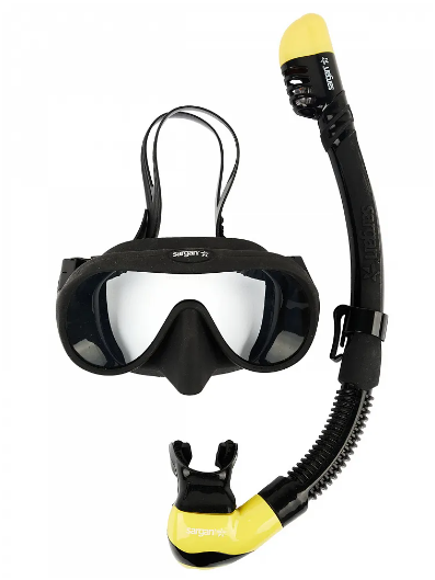 картинка Набор Sargan "Мастер-М"  (маска, трубка) черный силикон от магазина DivingWolf