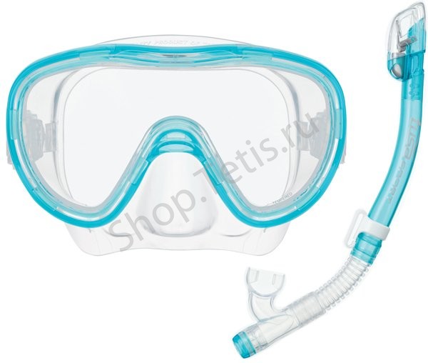 картинка Комплект для плавания маска и трубка TUSA UCR1126 (прозрачный силикон) от магазина DivingWolf