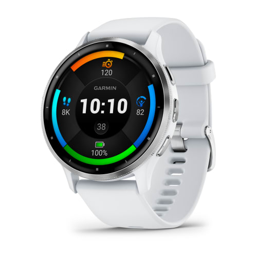 Garmin VENU 3 белые с серебристым безелем