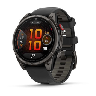 картинка Garmin FENIX 8 Pro – 47 mm, AMOLED Sapphire, Carbon grey DLC titanium with Black/pebble grey silicone band от магазина DivingWolf