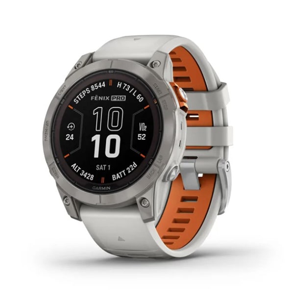 Garmin FENIX 7 Pro Sapphire Solar титан с браслетом туманно-серого цвета