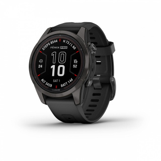 картинка Часы Garmin FENIX 7S PRO Sapphire Solar титановый угольно-серый DLC с силиконовым ремешком от магазина DivingWolf