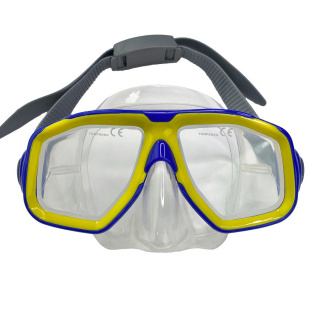 картинка Маска подростковая Scorpena, сине-жёлтая от магазина DivingWolf