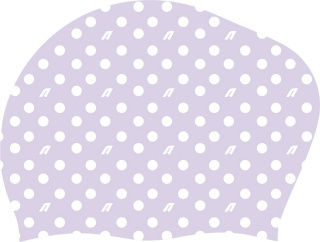 картинка Шапочка для плавания Atemi long hair cap Point violet, силикон, принт от магазина DivingWolf