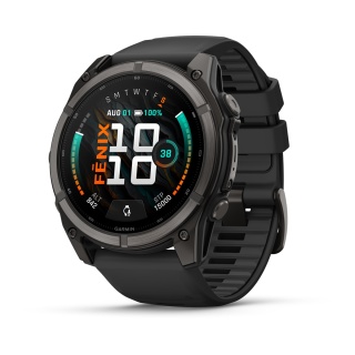 картинка Часы Garmin Fenix 9 - 51 мм, титановый, угольно-серый DLC, черный силиконовый ремешок от магазина DivingWolf