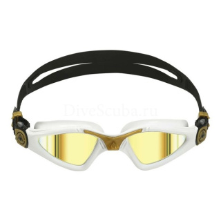 картинка Очки для плавания Kayenne (золотые зеркаль линзы Titanium), white/gold от магазина DivingWolf