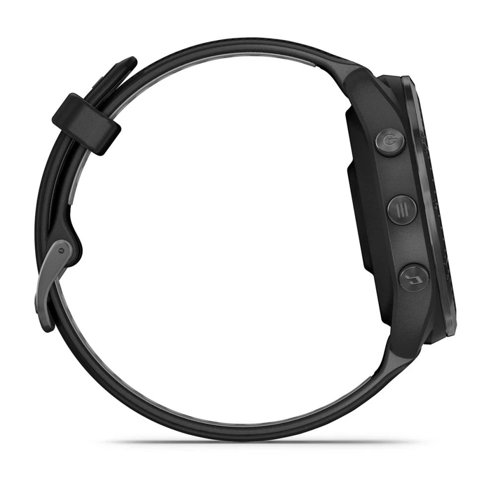 картинка Часы Garmin FORERUNNER 965 черные, темно-серый DLC титановый безель, с черным ремешком от магазина DivingWolf