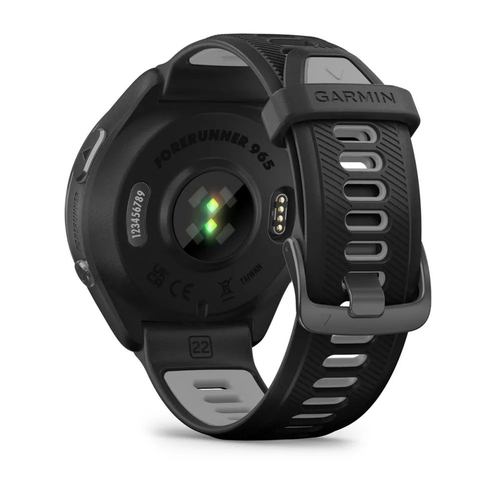 картинка Часы Garmin FORERUNNER 965 черные, темно-серый DLC титановый безель, с черным ремешком от магазина DivingWolf