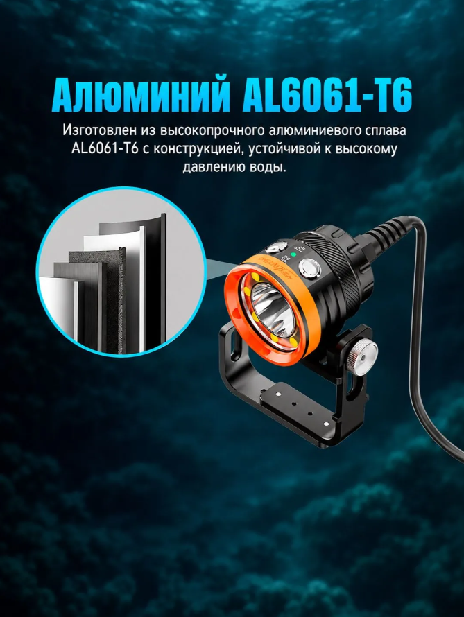 картинка Подводный канистровый фонарь OrcaTorch FlexDive Canister от магазина DivingWolf