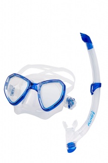 картинка Набор Salvimar маска MORPHEUS и трубка TIME SPLASH цвет голубой от магазина DivingWolf