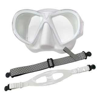 картинка Маска Scorpena M3 белая, с двумя ремешками от магазина DivingWolf