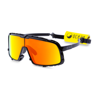 картинка Спортивные очки OCEAN Leucate Shiny black / Red revo lenses от магазина DivingWolf