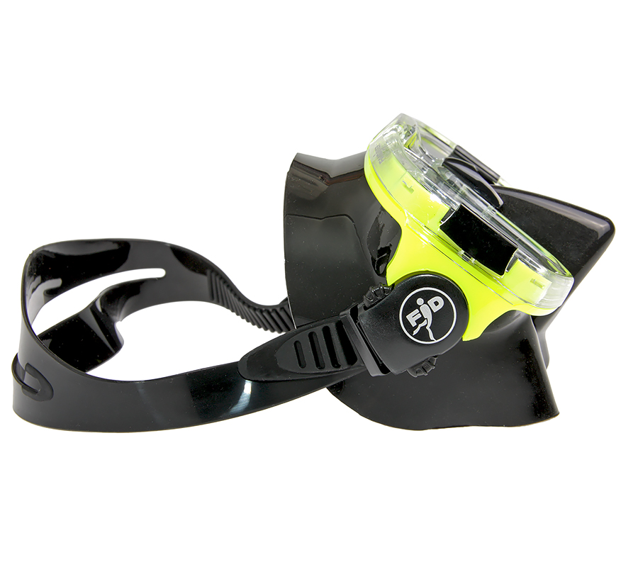 картинка Маска FanDiver F231, желтая, черный силикон от магазина DivingWolf