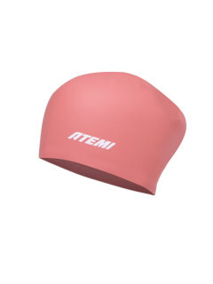 картинка Шапочка для плавания Atemi long hair cap Bright red, силикон, красный от магазина DivingWolf