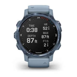 картинка Компьютер для дайвинга Garmin DESCENT MK2S голубой корпус c силиконовым ремешком цвета морской пены от магазина DivingWolf