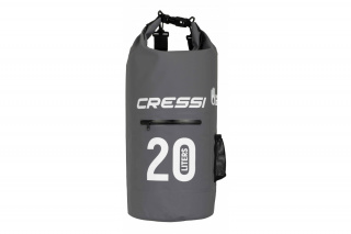 картинка Сумка-рюкзак CRESSI DRY BAG WITH ZIP 20 lt, серая, гермо от магазина DivingWolf
