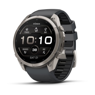 картинка Часы Garmin Fenix 9 Pro - 51 мм, титановый, черный силиконовый ремешок от магазина DivingWolf