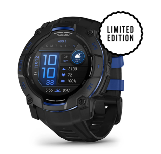 картинка Часы Garmin INSTINCT 3  50 мм, AMOLED, Black with Black/Bolt Blue Band от магазина DivingWolf