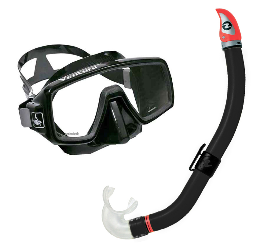 картинка Комплект маска + трубка (Ventura + Mach Dry) Aqua Lung от магазина DivingWolf