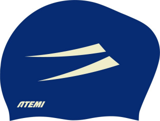 картинка Шапочка для плавания Atemi long hair cap Shark teeth, силикон, принт от магазина DivingWolf