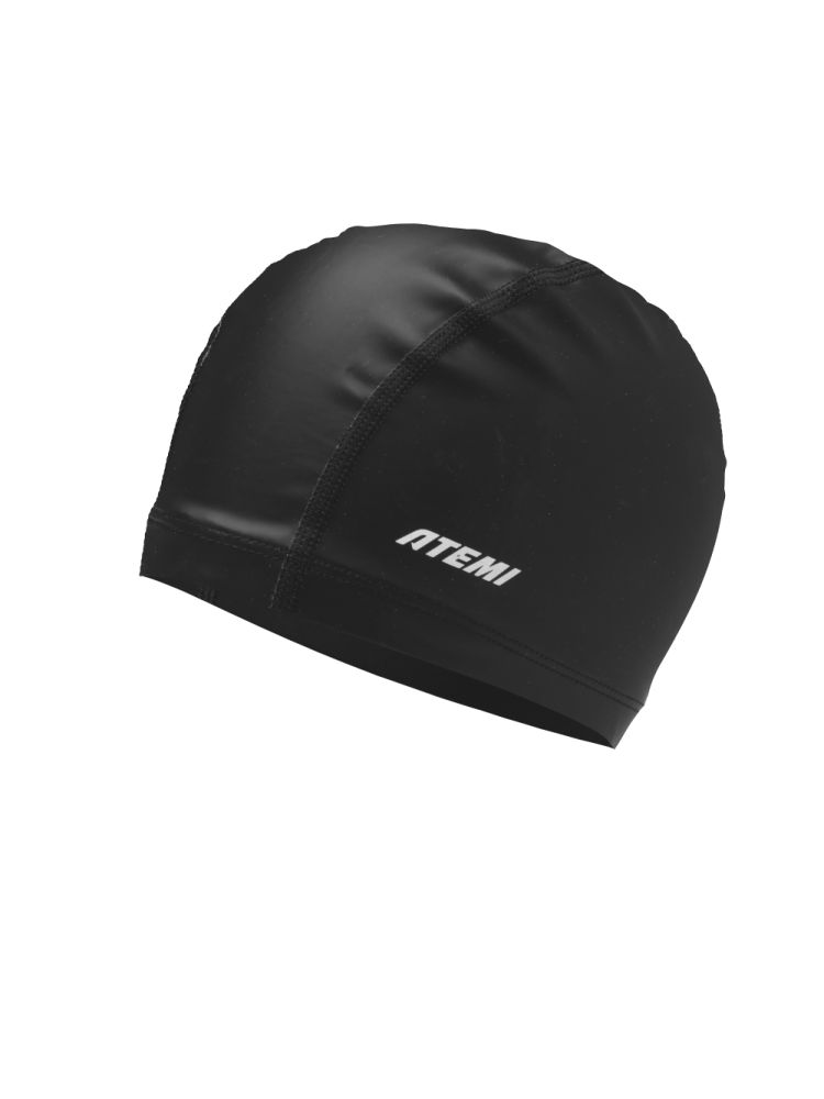 картинка Шапочка для плавания Atemi PU cap black, полиуретан от магазина DivingWolf