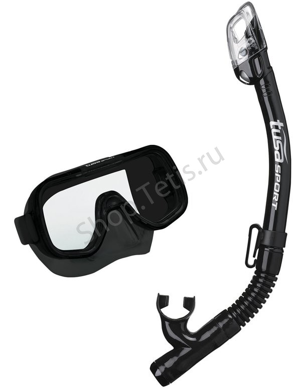 Комплект маска+трубка UCR-2022 (черный силикон)