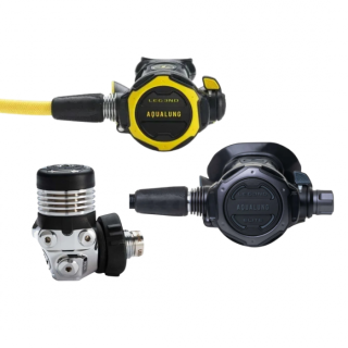 картинка Комплект регулятор Aqualung LEG3ND ELITE Black DIN + октопус LEG3ND от магазина DivingWolf