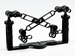 картинка Кронштейн для осветительных приборов с адаптером 2 х 1" шар от магазина DivingWolf