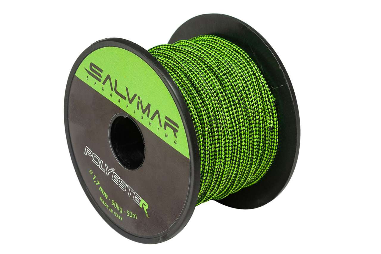 Линь Salvimar Polyester, черно-зеленый ø 1.7 мм., 90 кг., катушка 50 м.