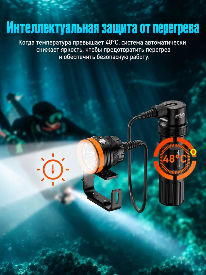 картинка Подводный канистровый фонарь OrcaTorch FlexDive Canister от магазина DivingWolf