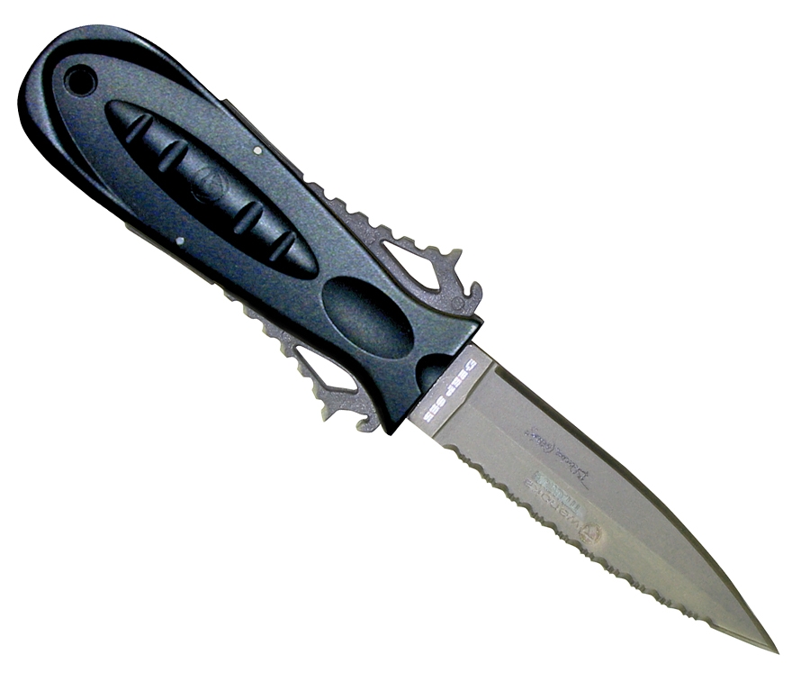Водолазный нож Squeeze Lock Titanium Stiletto