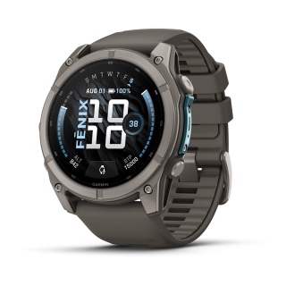 картинка Часы Garmin Fenix 9 - 51 мм, титановый, пепельно-серый силиконовый ремешок от магазина DivingWolf