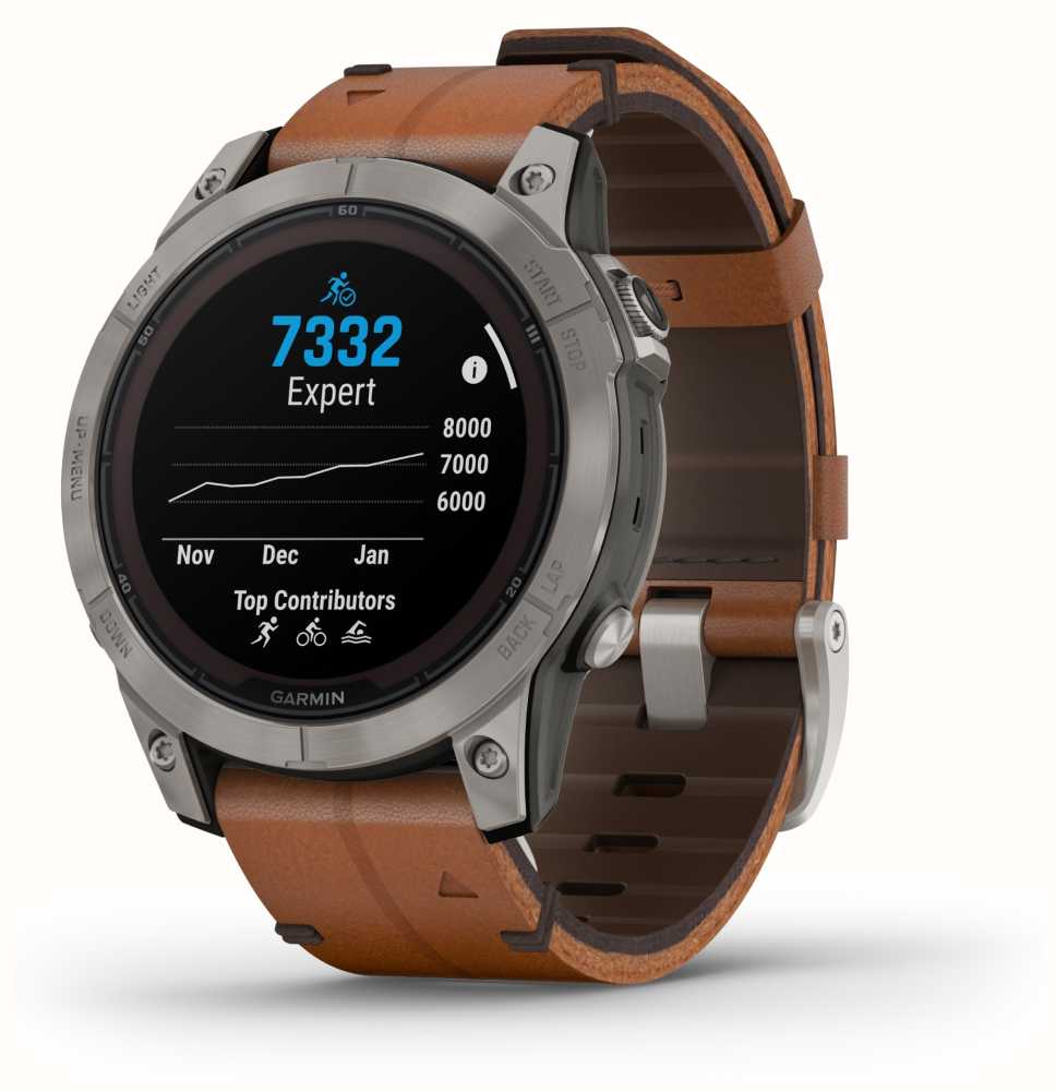 Garmin FENIX 7 Pro Sapphire Solar с кожаным ремешком