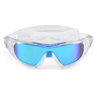 картинка Очки для плавания Vista PRO (прозр. силикон, прозр. рамка, голубые зеркальные линзы) от магазина DivingWolf
