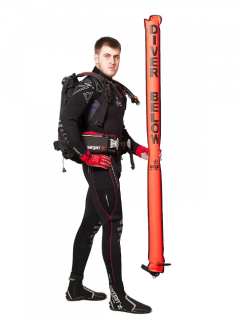 картинка Буй Sargan "Сигнал 101" маркерный, оранжевый, 180см* 13,5см от магазина DivingWolf