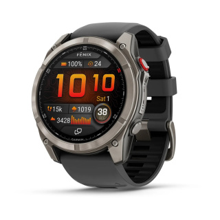 картинка Garmin FENIX 8 Pro  51 мм Amoled Sapphire, Titanium with Graphite/Black Silicone Band от магазина DivingWolf