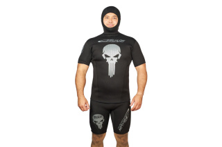 картинка Майка EPSEALON SKULL BLACK 2.5 мм, шлем/короткие рукава от магазина DivingWolf