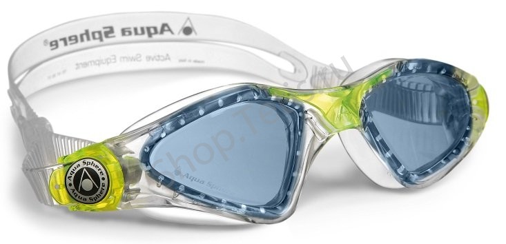Очки для плавания Aqua Sphere KAYENNE JUNIOR (голуб.линзы), clear/lime