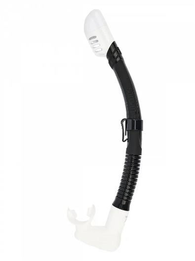 картинка Трубка Sargan "НЕОС" сухая 2 клапана, черный силикон от магазина DivingWolf