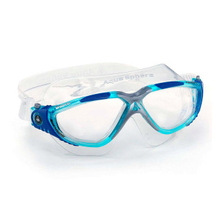 картинка Очки для плавания Vista (прозрачные линзы), голубой/синий Aqua Sphere от магазина DivingWolf
