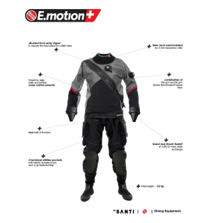 картинка Сухой гидрокостюм Santi E.Motion Plus от магазина DivingWolf