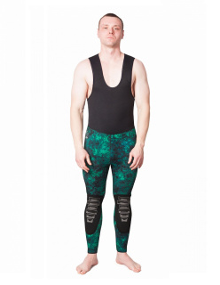 Гидрокостюм Sargan Миметик Калан 3.0 (5 мм, открытая пора/лайкра, зелёный камуфляж) XXXL