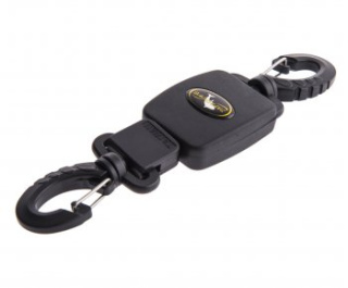 картинка Ретрактор с 2 карабинами черный. saekodive от магазина DivingWolf