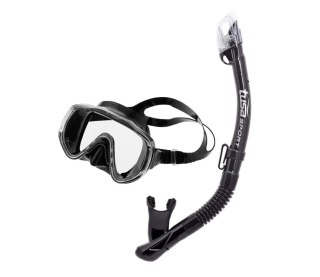 картинка Комплект Tusa Sport UCR-1425 BK/BK (маска M-14 + трубка USP-250) черный силикон от магазина DivingWolf