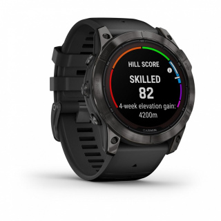 картинка Часы Garmin FENIX 7X Pro Sapphire Solar Edition Титановый угольно-серый корпус с DLC-покрытием и черным ремешком от магазина DivingWolf