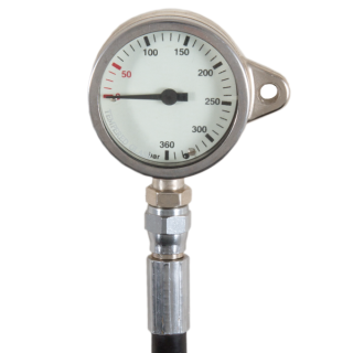 картинка Манометр 52, с ухом, шланг 800мм от магазина DivingWolf